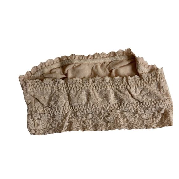 Hanky Panky Signature Lace Lightly Lined Bandeau Bralette Bra Chai Womens Medium - Picture 3 of 6
